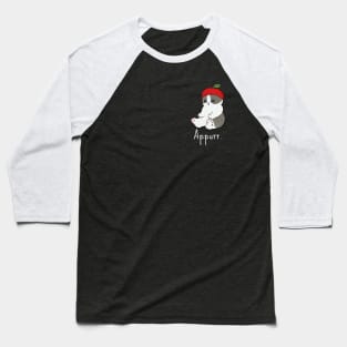 Cute cat with an apple hat Baseball T-Shirt